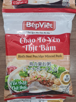 CHÁO TỔ YẾN THỊT BẰM BẾP VIỆT GÓI 50 G (gói)