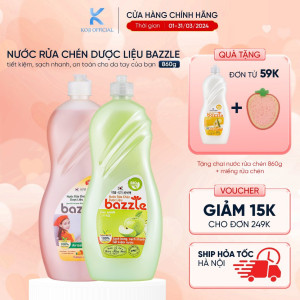 Nước rửa chén Dược Liệu Bazzle Táo Xanh 860g (Chai)