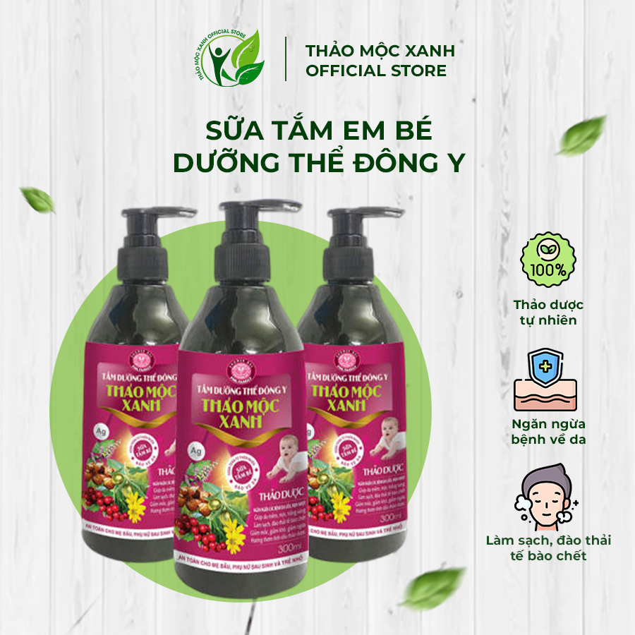 Sữa tắm em bé Thảo Mộc Xanh 300ml