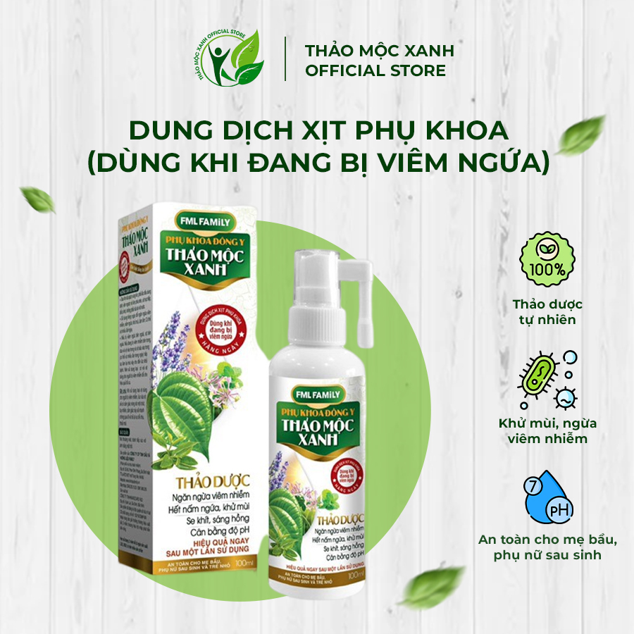 Dung dịch xịt phụ khoa dùng khi bị viêm ngứa 100ml