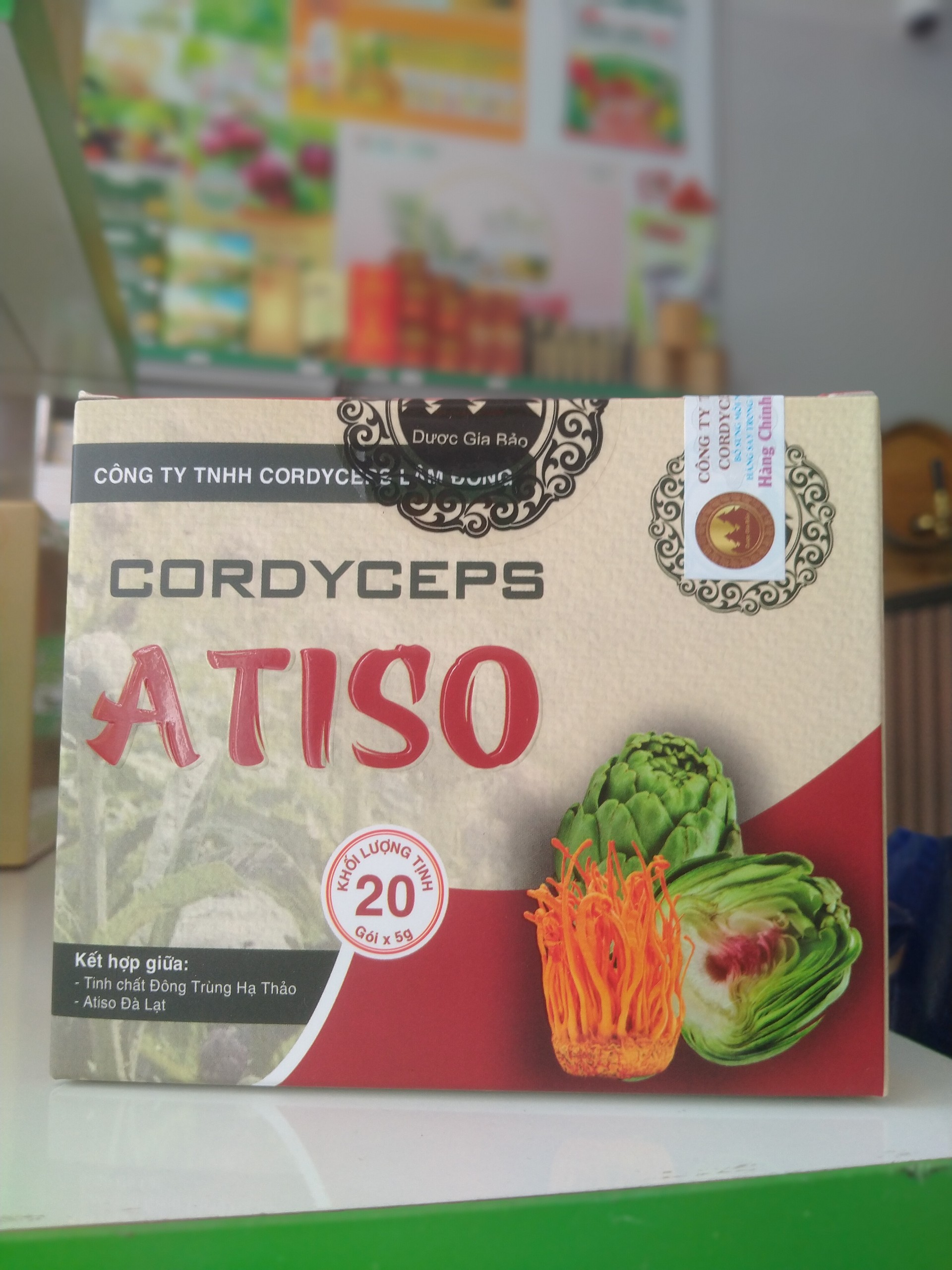 Cao atiso Cordyceps hộp 40g