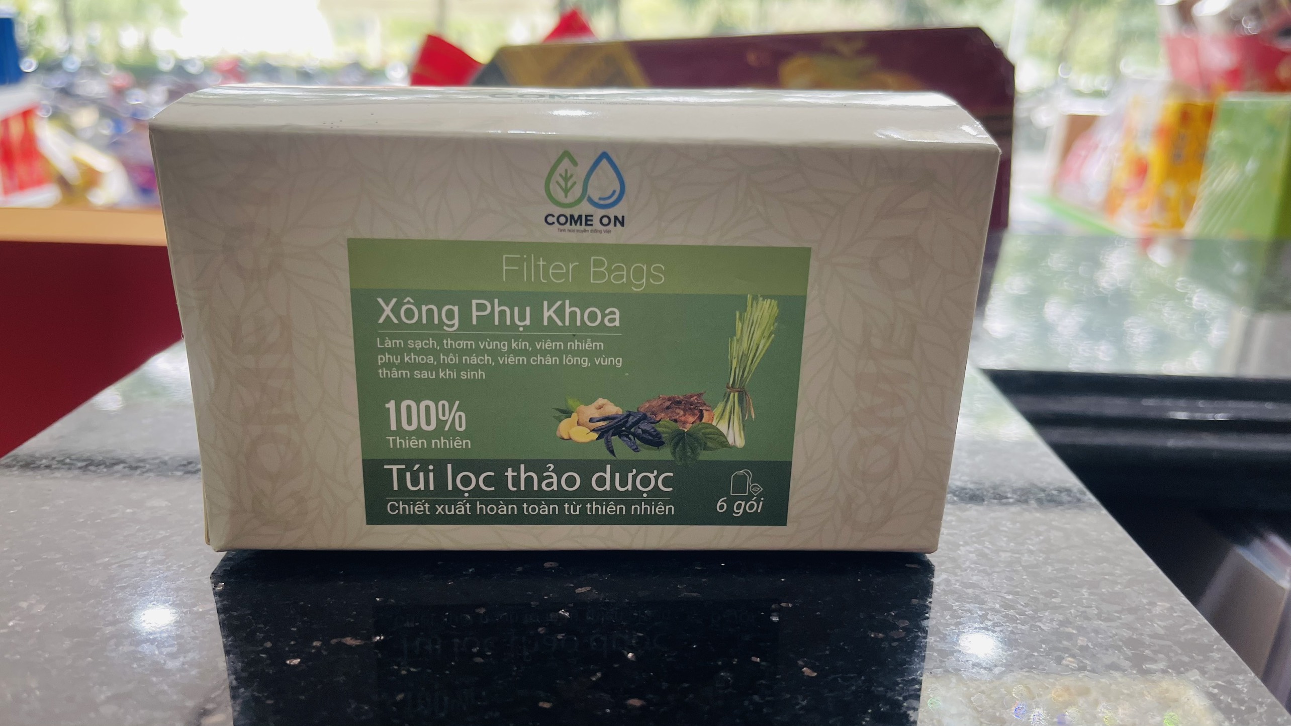 Xông phụ khoa Come On hộp 6 túi lọc