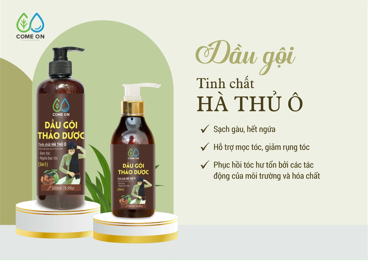 Dầu gội thảo dược Come On hà thủ ô chai 300ml