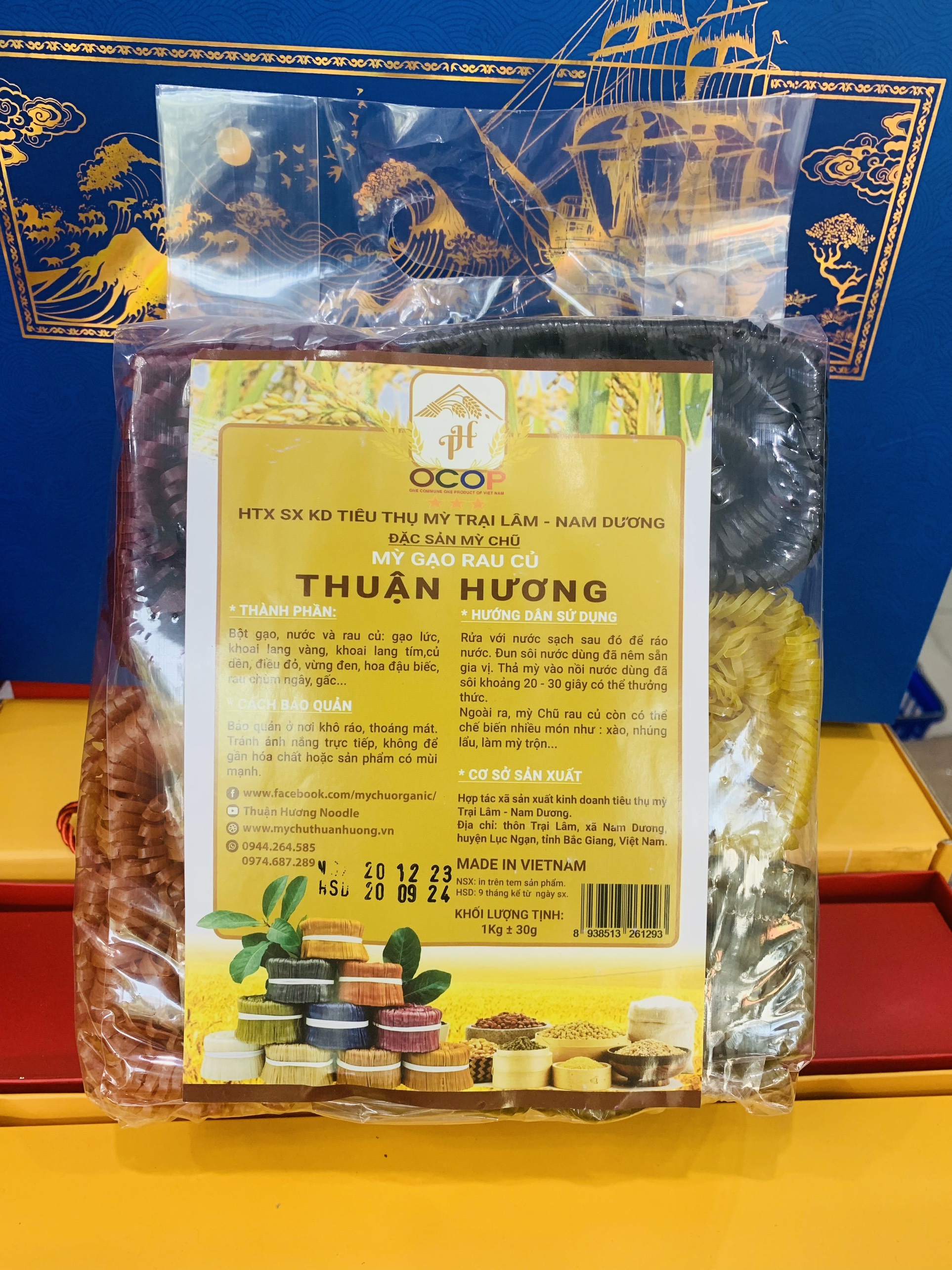 Mỳ gạo rau củ ngũ sắc túi 1kg