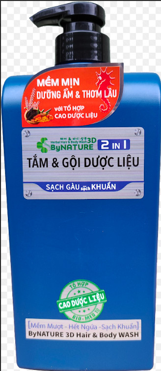 Tắm Gội Dược Liệu ByNATURE 2 in 1 SẠCH GÀU - SẠCH KHUẨN 600g