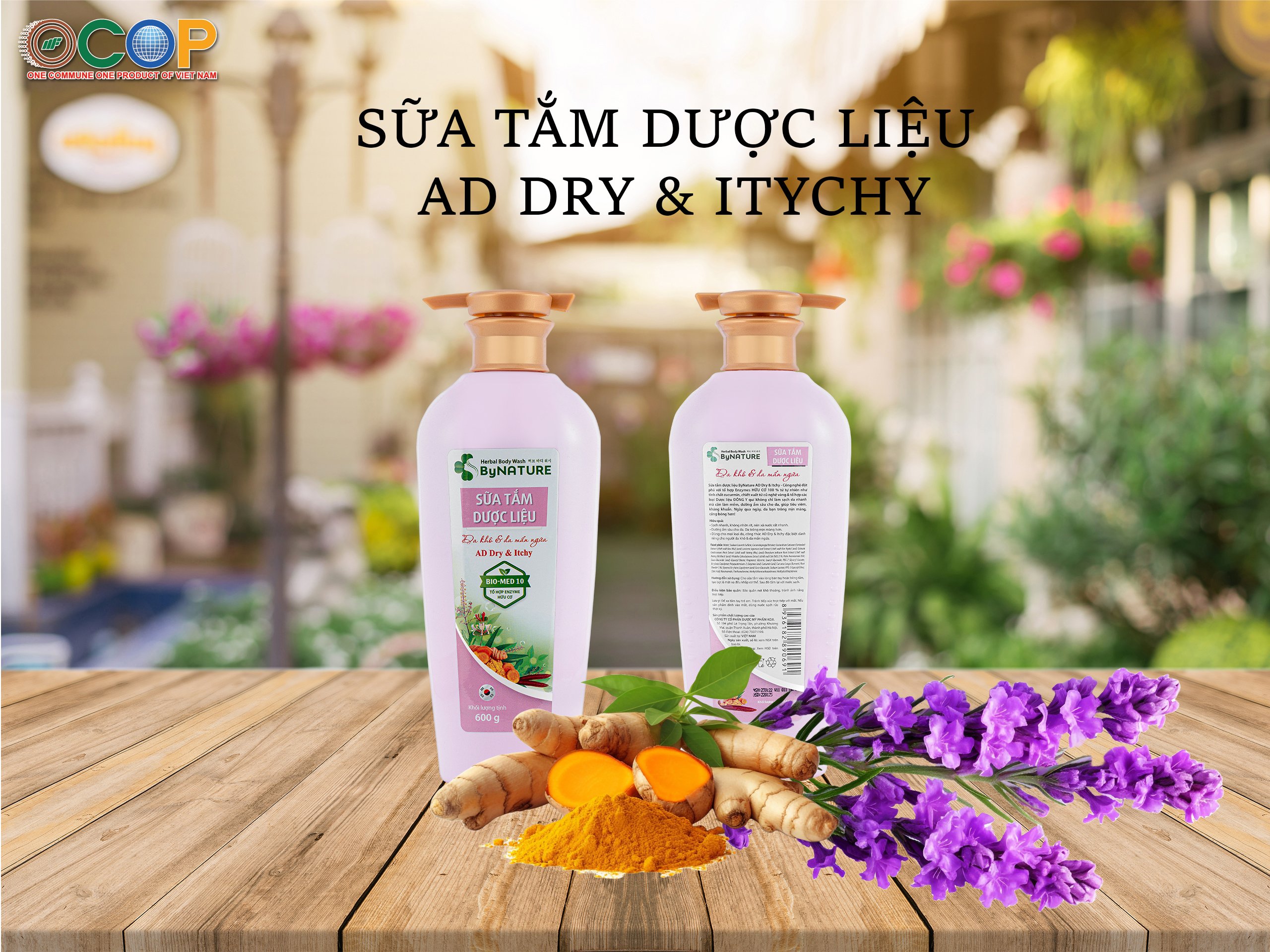 Sữa tắm dược liệu ByNature AD Dry & Itchy 600g