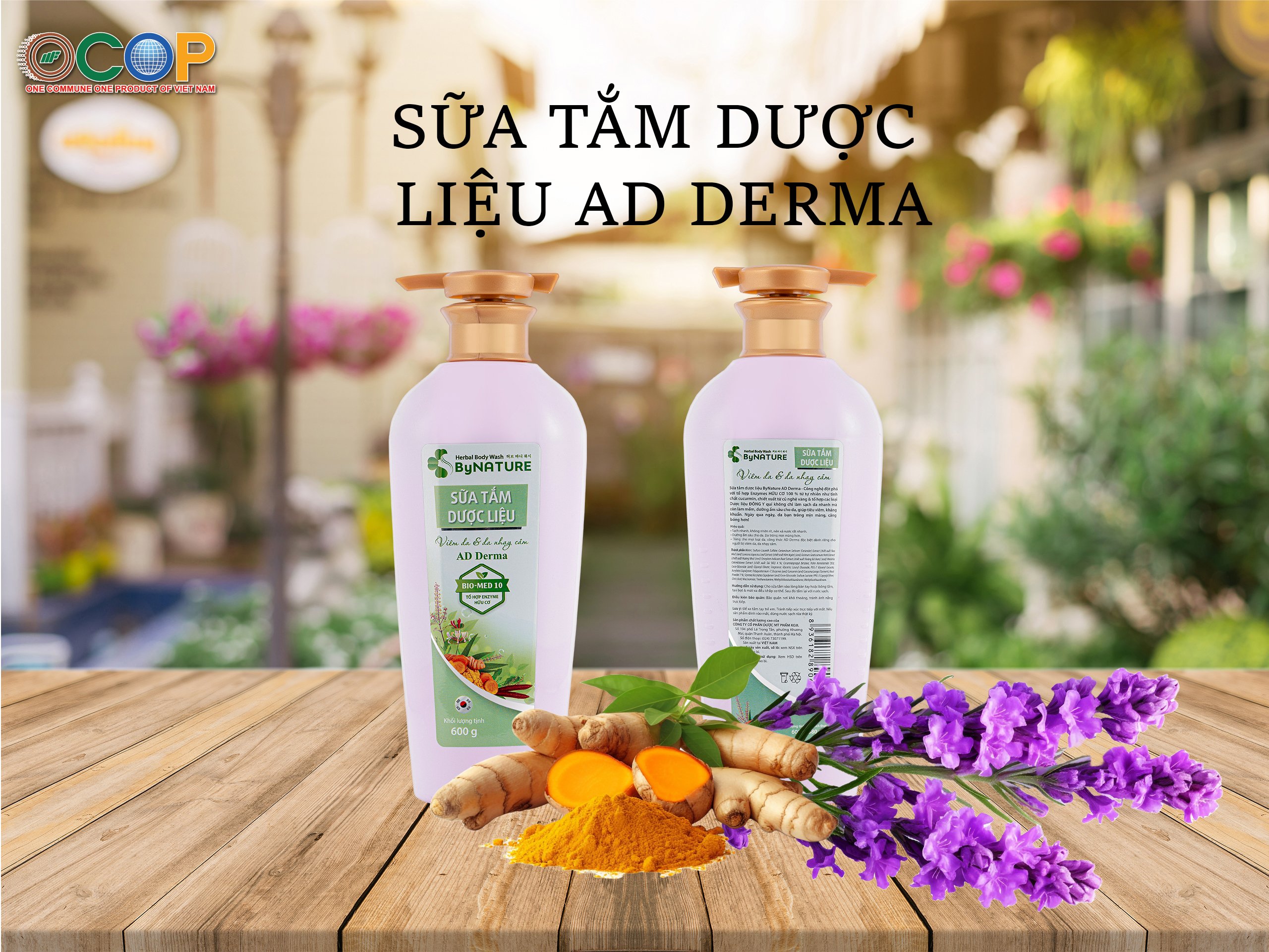 Sữa tắm dược liệu ByNature AD Derma 600g