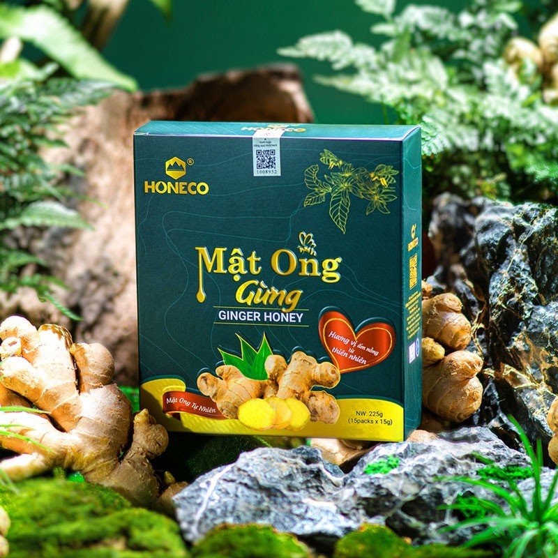 Mật ong gừng hộp 15 gói