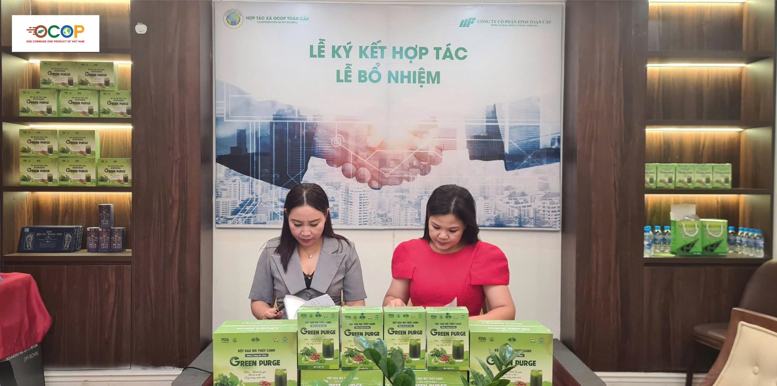 Hợp tác phân phối sản phẩm "Bột rau má thủy canh Đông trùng hạ thảo Green Purge" giữa Công ty Cổ phần EPOS Toàn Cầu và Công ty TNHH Dược phẩm Quốc tế TTB Group